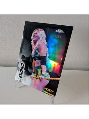 Candice LeRae 10/10 Black Refractor 2020 Topps Chrome WWE #77 RARE Last Card!